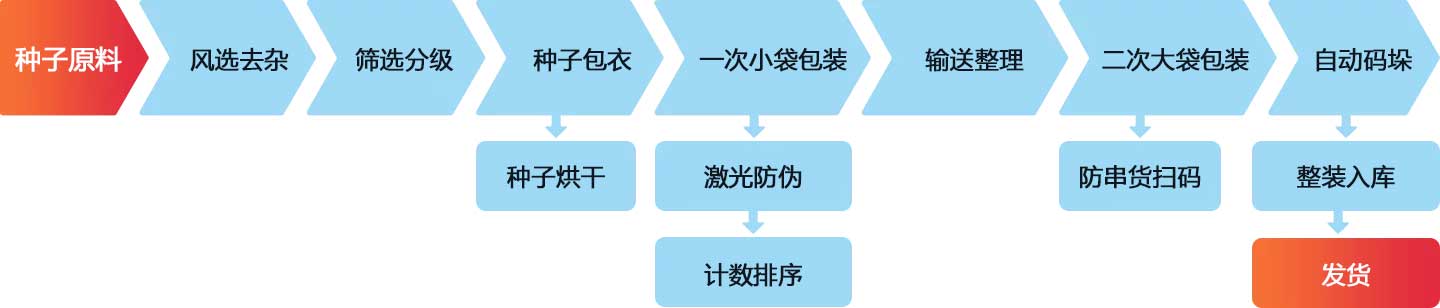 種子包裝生產(chǎn)線工藝流程